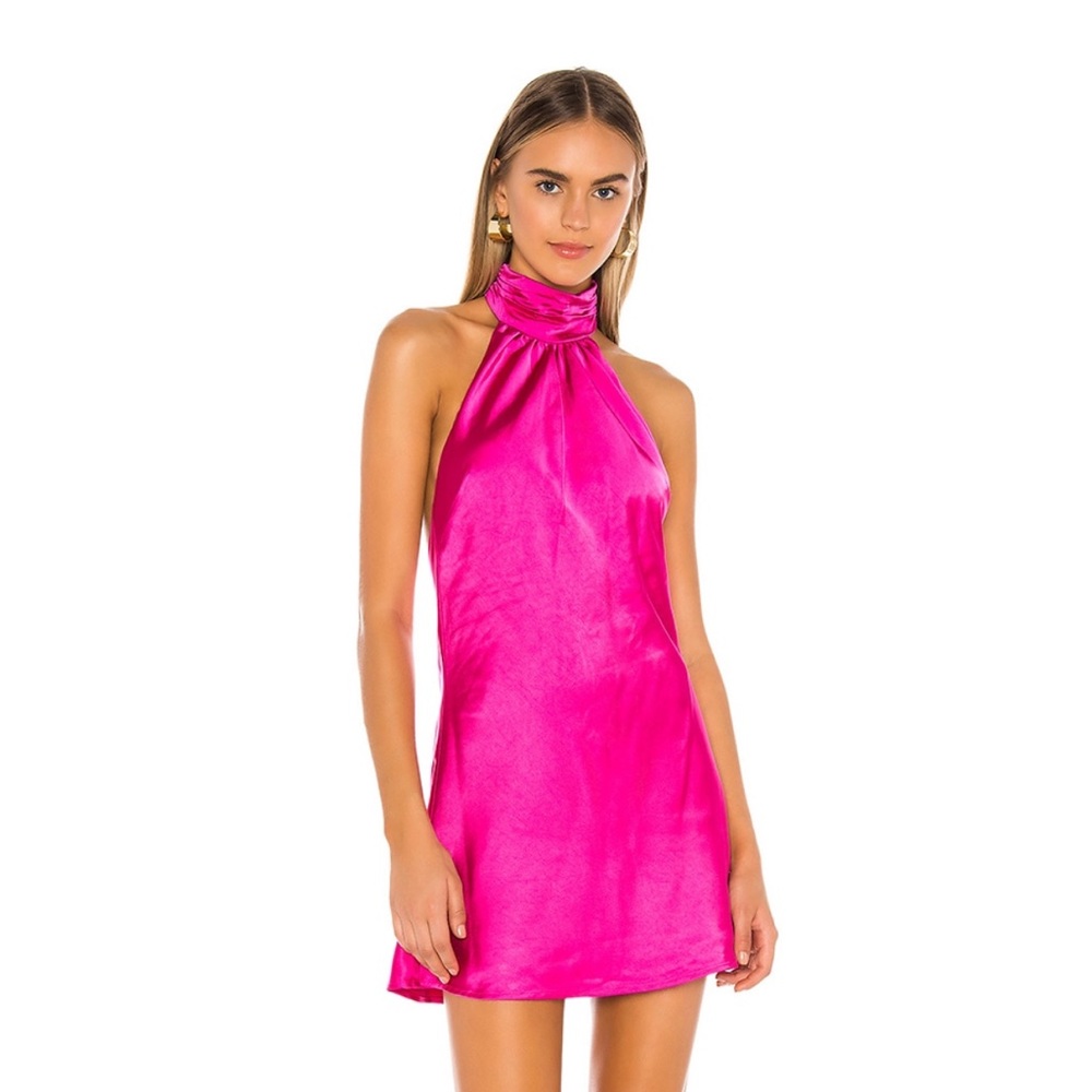 Lovers + Friends pink mock neck mini dress (never worn, tags are still on)